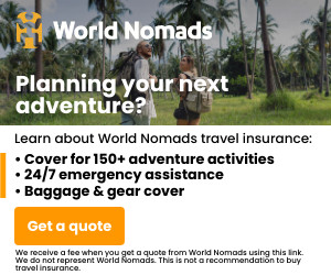 World Nomads travel insurance. Planning your next adventure? Cover for 150+ adventure activities, 24/7 emergency assistance, baggage and gear cover. Get a quote. We receive a fee when you get a quote from World Nomads using this link. We do not represent World Nomads. This is not a recommendation to buy travel insurance.