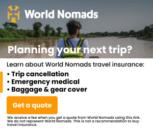 World Nomads travel insurance. Planning your next trip? Trip cancellation, emergency medical, baggage and gear cover. Get a quote. We receive a fee when you get a quote from World Nomads using this link. We do not represent World Nomads. This is not a recommendation to buy travel insurance.